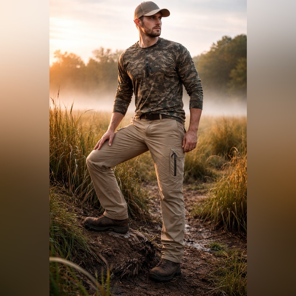 Drake Waterfowl Pants Mens 34x32 Tan Stretch Cargo Hunting Outdoors NWOT